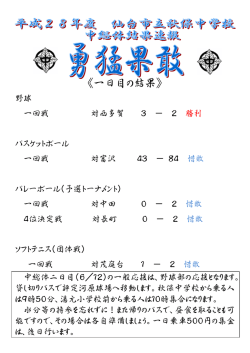 一日目の結果