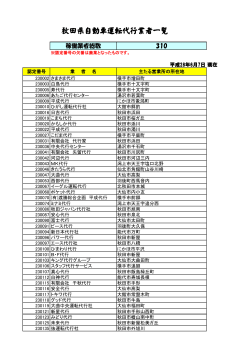 秋田県自動車運転代行業者一覧