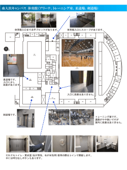 南大沢キャンパス 体育館（アリーナ、トレーニング室、柔道場、剣道場）