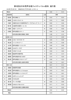 出演スケジュールと出演団体（PDFファイル）
