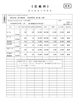 被災酒類の明細書（PDF/420KB）