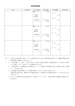 業務実績調書（PDF：116KB）