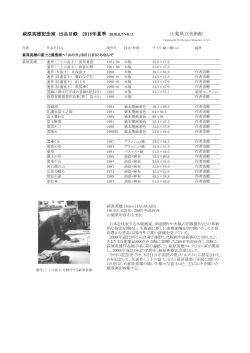 萩原英雄記念室 出品目録 2016年夏季 出品目録