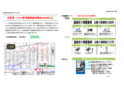 自転車・バイク管理機器運用開始のお知らせ