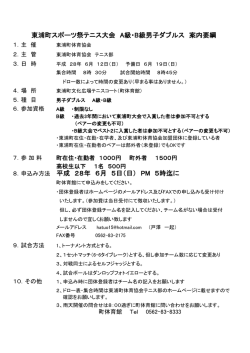 東浦町スポーツ祭テニス大会 A級・B級男子ダブルス 案内要綱 8
