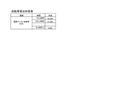 自転車貸出料金表
