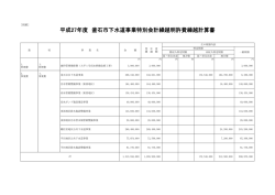 平成27年度 釜石市下水道事業特別会計繰越明許費繰越計算書(121