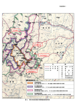 別添資料 1 図 1 朝日地域自動計測器機設置箇所図 ①日暮沢口 ③古寺