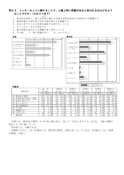 問23．インターネットに関することで、人権上特に問題があると思われるの