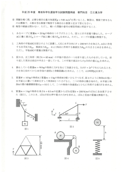 H28 産業技術【工業力学】学力