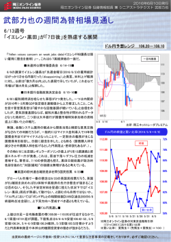 武部力也の週間為替相場見通し