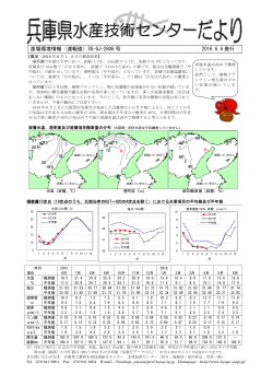 漁場環境情報（速報値）SG-GJ-2806 号 2016.6.6 発行