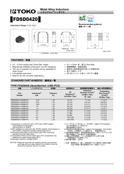 Metal Alloy Power Inductors FDSD0412 / FDSD0415