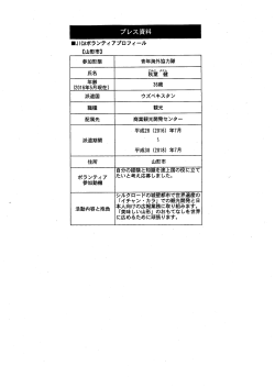 JICAボランティアプロフィール (PDF documentファイル サイズ： 22Kb)