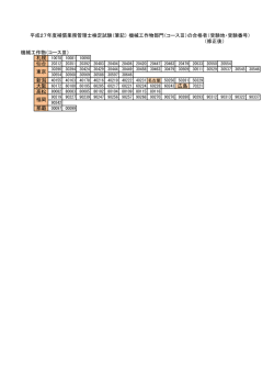 （修正後） 機械工作物（コースⅢ） 平成27年度補償業務管理士検定試験