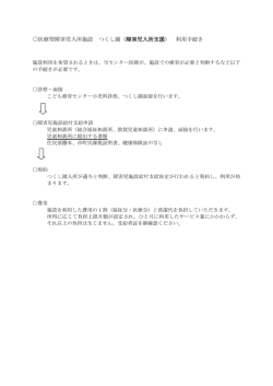 医療型障害児入所施設 つくし園（障害児入所支援） 利用手続き