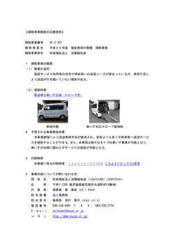 補助事業概要の広報資料