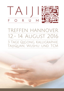 zum Taiji Forum 2016!
