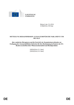 Mitteilung der Kommission über endokrine Disruptoren