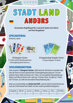 Stadt Land Anders - Anleitung