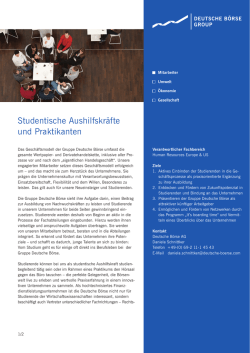 Studierende und Praktikanten