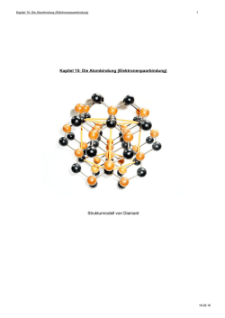 Kapitel 15: Die Atombindung (Elektronenpaarbindung)