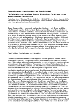 Die Schulklasse als soziales System