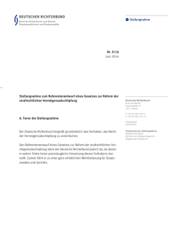 DRB-Stellungnahme Nr. 9/2016