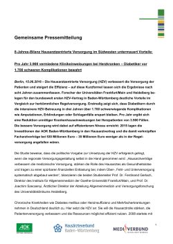 Pressemitteilung - Deutscher Hausärzteverband Landesverband