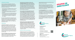 Epilepsie im Arbeitsleben (Neu)