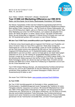 Taxi 31300 mit Marketing-Offensive zur EM 2016 - Boerse