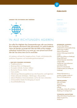 IN ALLE RICHTUNGEN AGIEREN