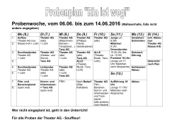 Plan Probenwoche - Johanniter