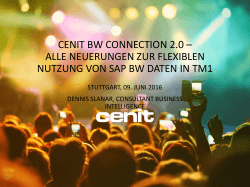 CENIT BW Connection – Daten konsistent nutzen