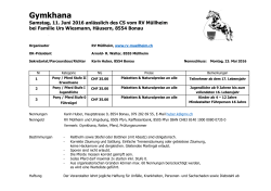 Ausschreibung Gymkhana am 11.Juni 2016