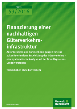Finanzierung einer nachhaltigen Güterverkehrsinfrastruktur