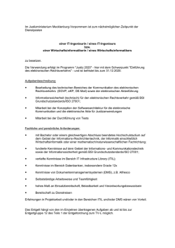 IT-Ingenieurin bzw. IT-Ingenieur oder Wirtschaftsinformatikerin bzw