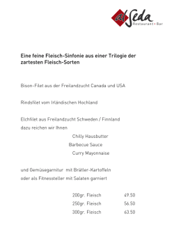 Eine feine Fleisch-Sinfonie aus einer Trilogie der zartesten