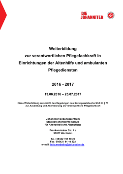 Informationsblatt Pflegedienstleitung