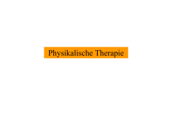 Physikalische Therapie - Uni