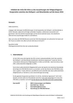 Infoblatt zur Saison 2016 - Ski