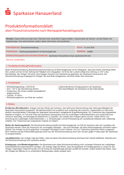 Produktinformationsblatt Sparkassenkapitalbrief