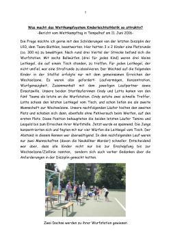 Bericht vom Wettkampftag in Tempelhof am 11. Juni 2016