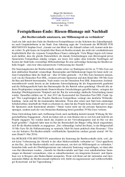 Festspielhaus-Ende: Riesen-Blamage mit Nachhall