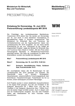 090616-1 Einladung Preisverleihung Landesbaupreis MV