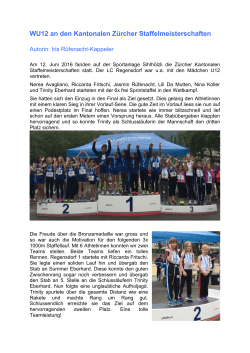 WU12 an den Kantonalen Zürcher Staffelmeisterschaften