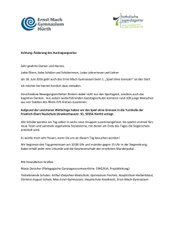 Einladung "Spiel ohne Grenzen"