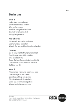 Du in uns - Gospel Forum