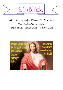EinBlick 09-2016 - Gemeinde St. Michael Werdohl
