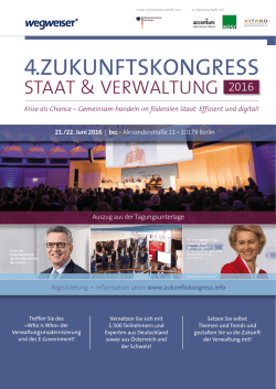 4. zukunftskongress - Wegweiser GmbH Berlin